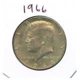 1966 Kennedy Silver Half Dollar - 40% Silver