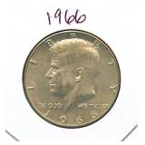 1966 Kennedy Silver Half Dollar - 40% Silver