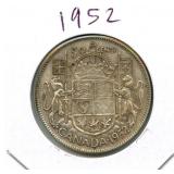 1952 Canadian Silver Half Dollar