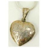 Vintage Sterling Necklace & Heart Locket - Both