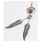 Native American Sterling Silver Bear Paw Pendant