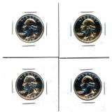 4 Proof 1960 Silver Quarters