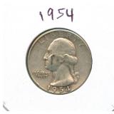 1954 Washington Silver Quarter
