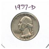 1957-D Washington Silver Quarter