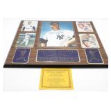 * Signed Mickey Mantle Plaque