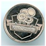 One Gram Silver Round - ï¿½VIPCoinsï¿½, .999 Fine