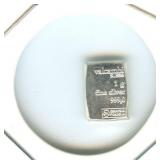 Valcambi Suisse 1 gram .999 Fine Silver Bar