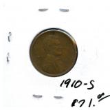 1910-S Lincoln Wheat Cent