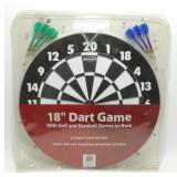 * NOS 18" Dart Board with Darts