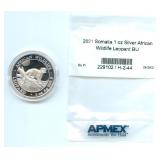 2021 Somali-African Wildlife Leopard 100 Shilling