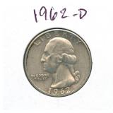 1962-D Washington Silver Quarter
