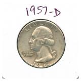 1957-D Washington Silver Quarter