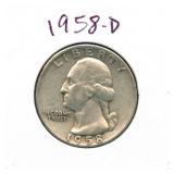 1958-D Washington Silver Quarter