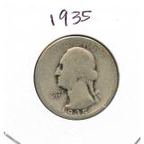 1935 Washington Silver Quarter