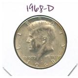 1968-D Kennedy Silver Half Dollar - 40% Silver