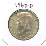1968-D Kennedy Silver Half Dollar - 40% Silver
