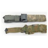 2 Fixed Blade Camo Knives w/ Sheaths - 1 is
