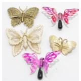 Vintage Butterfly Brooch Pin Lot