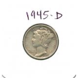 1945-D Mercury Silver Dime