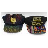 2 UW-La Crosse New Orleans Saints Hats - Vintage