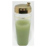 * Vintage Green Frosted Martini Shaker