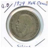 1929 Great Britain Silver Half Crown