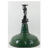 * Vintage 14" Benjamin Industrial Green Porcelain