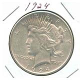 1924 Peace Silver Dollar