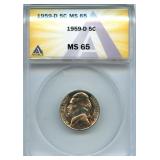 1959-D Jefferson Nickel - MS 65