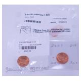 Group of 4 Lincoln BU Cents - 2000, 2007 &