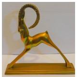 Vintage Brass Gazelle Statue