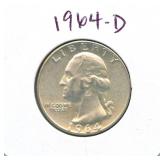 1964-D Washington Silver Quarter