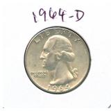 1964-D Washington Silver Quarter
