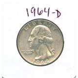 1964-D Washington Silver Quarter
