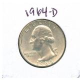 1964-D Washington Silver Quarter