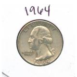 1964 Washington Silver Quarter
