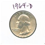 1964-D Washington Silver Quarter
