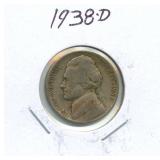 1938-D Jefferson Nickel