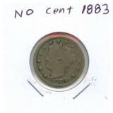 1883 "No Cent" Liberty Nickel
