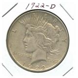 1922-D Peace Silver Dollar