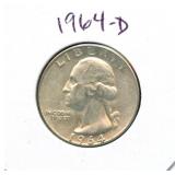 1964-D Washington Silver Quarter