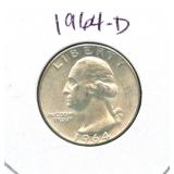 1964-D Washington Silver Quarter
