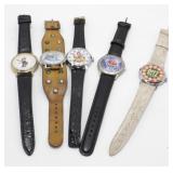 Group of 5 Character Watches - Ritz, M&M