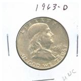 1963-D Franklin Silver Half Dollar