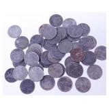 Group of 50 WWII Lincoln Steel Wheat Cents