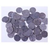 Group of 50 WWII Lincoln Steel Wheat Cents