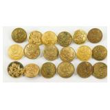 18 U.S. Army Buttons - Size Medium