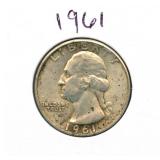 1961 Washington Silver Quarter