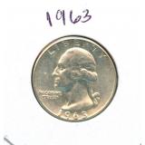 1963 Washington Silver Quarter