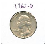 1962-D Washington Silver Quarter